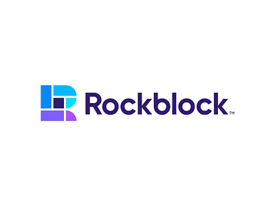 Rockblock - Logo Design (Unused & For Sale) bitcoin block box branding coin colors crypto cryptocurrency design fiat fintech logo minimal modern monogram r rock rockblock startup