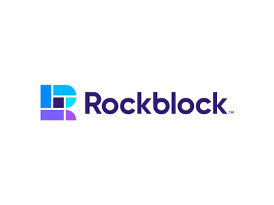 Rockblock - Logo Design (Unused & For Sale) bitcoin block box branding coin colors crypto cryptocurrency design fiat fintech logo minimal modern monogram r rock rockblock startup