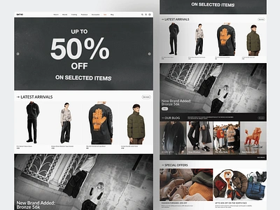 Streetwear Store Website Design ui