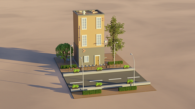 Miniature Urban 3d 3d modeling house housemodel model modeling product design