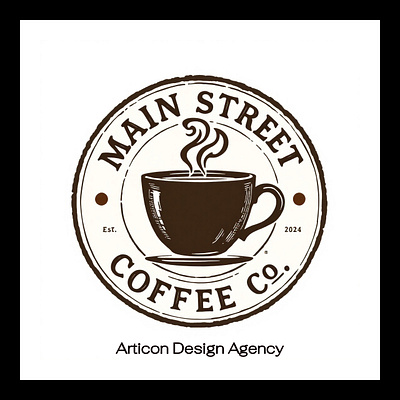 Main Street Coffee Logo Design Samples. articon coffee coffee logo design agency logo design