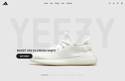 Yeezy landing page concept branding design landingpage ui webdesign yeezy