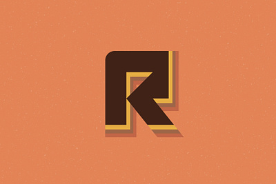 Retro R Letter Logo Mark a logo branding design graphic design illustration logo logomark logos logotype retro logo