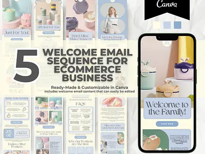 Editable Baby Essentials Welcome Email Sequence Template baby essentials brand templates canva canva email design email marketing klaviyo template mailchimp template newsletter template welcome email