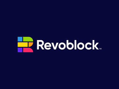 Revoblock - Logo Design (Unused & For Sale) bitcoin block branding crypto cryptocurrency fiat fintech logo minimal modern money monogram nft r revo simple tech