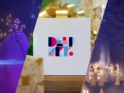 Christmas pop-up gift box loop 3d after effects animation c4d cgi cinema 4d compositing design gift graphic design minimal mograph motion motion graphics popup portland vfx