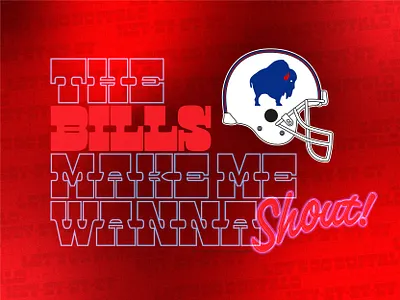 shout me red bills buffalo buffalo bills football hype nfl pump up shout tiny buffalo