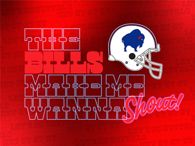 shout me red bills buffalo buffalo bills football hype nfl pump up shout tiny buffalo