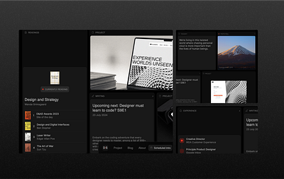 Modular - Portfolio Site agency bento branding dark mode design futuristic modern modular personal portfolio responsive ui website