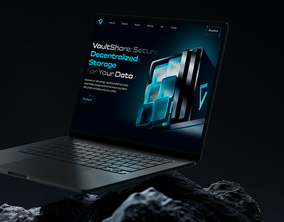 Development of 3D and logo for the VaultShare website 3d 3d render blender blockchain crypto crypto landing page crypto website cryptocurrency fintech landing landing page logo render web design web development webflow webflow website website