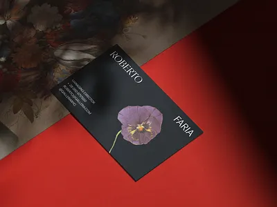 Elegant business card with a bold, minimalist layout for a hotel art brand identity branding business card card floral flower hotel layout logo minimal mockup nyc photoshop red red and purple typography ui vintage visual