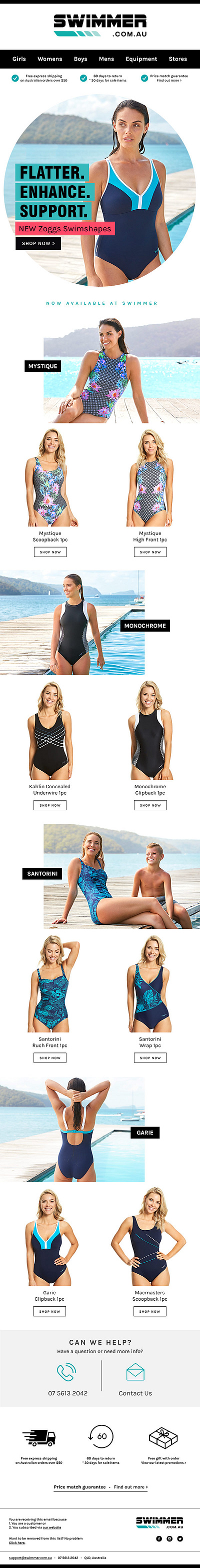 New Zoggs Collection Swimmer.com.au Newsletter