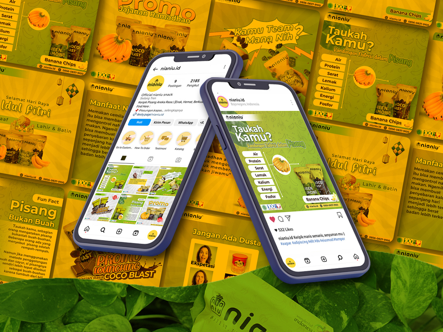 Social Media Post | Nia Niu (Banana Chips) advertising branding food social media graphic design instagram media post social social media design social media post social post