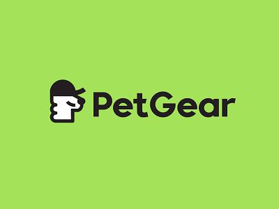 PetGear animal bold branding design dog geometric hat logo logodesign modern pet