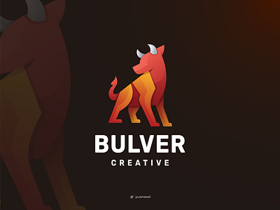 BULVER Creative Logo Design animal automotive brand bull car colorful endurance energy horns logo design motor power racing sports stand strength strong symbol team young