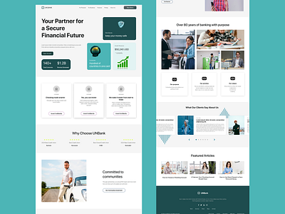 Landing Page Of a Bank bank figma financial landingpage ui ux webdesign