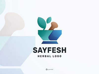 SAYFESH Creative Herbal Logo Design brand identity branding colorful gradient growth healthcare herbal leaf logo logo design logo designer marketing medical medicine modern logo pharmacy plant wellness