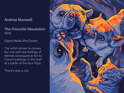 The Frenchie Revolution artist digital dog dramatic epic fight freelance french bulldog funny illustration illustrator lighting missouri painting procreate st louis stl