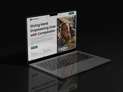 Giving Hand - Charity Landing Page charitydesign charityui charitywebsite cleanui compassionatedesign donaration donatenow donationplatform dribbble helpinghands landingpagedesign minimalistdesign modernwebui nonprofit socialimpactdesign uichallenge uiux uxforgood webdesign webui