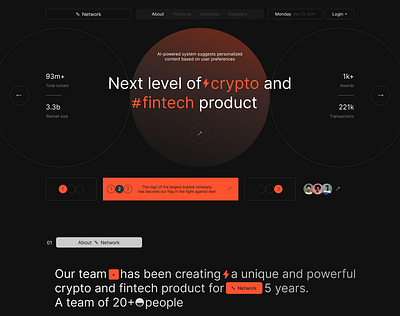 Web3 Fintech Website web3 uiux