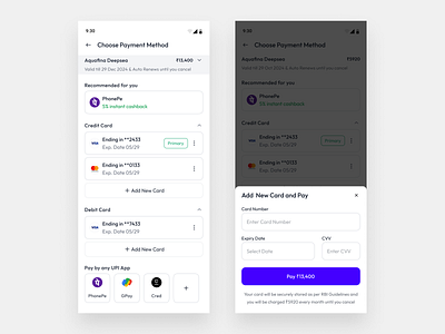 Payment Methods Mobile App UI adobexd android b2b b2c branding design dribbble figma fintech graphic design illustration mobile applications payment ui user experience user interface ux