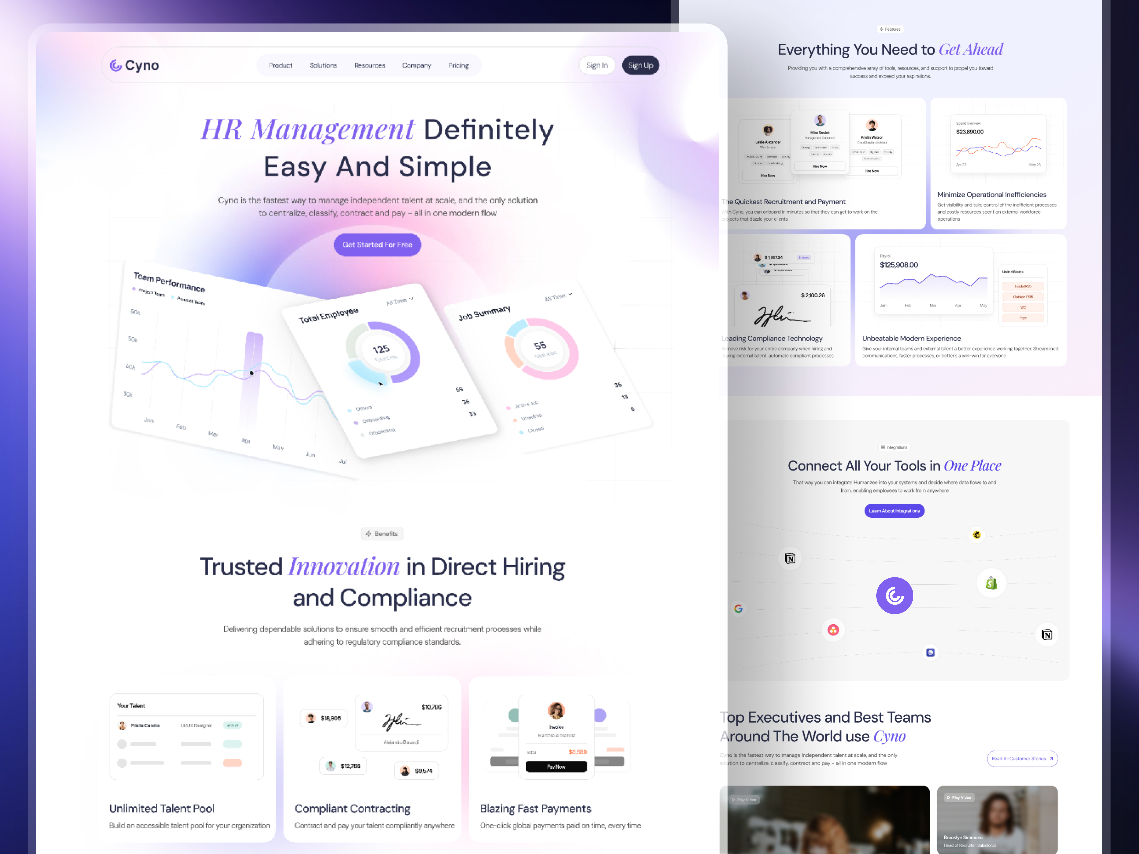 Example of Saas Website Design