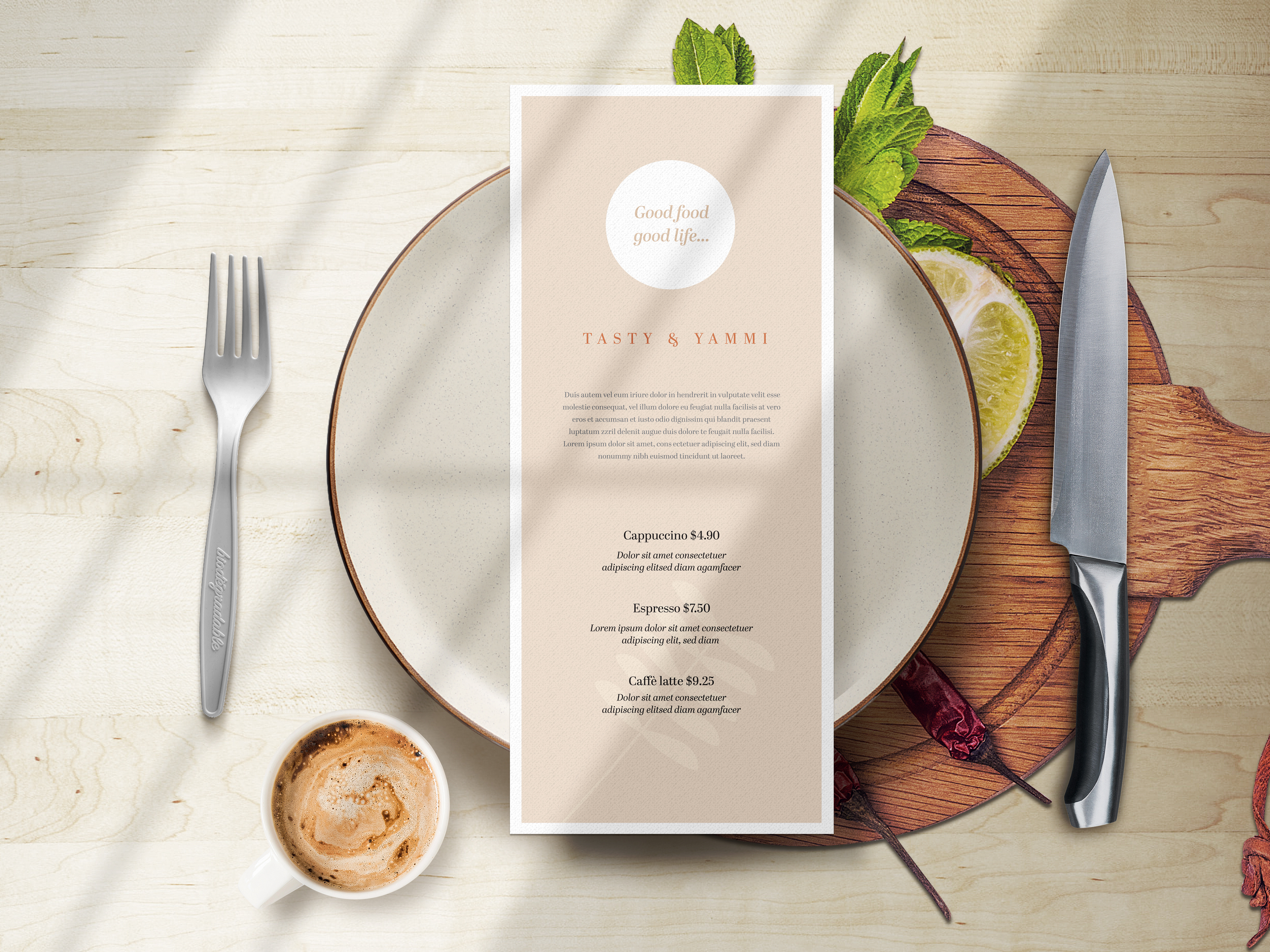 Restaurant Identity Mockup by GoldenPixelStudio on Dribbble