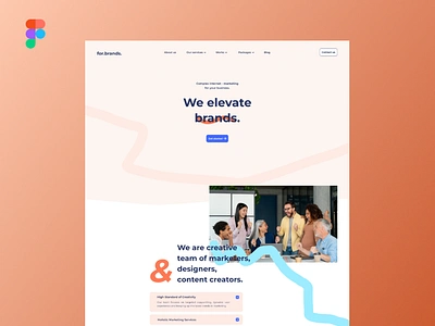 For Brands: We elevate brands branding content creation creativity design figma holistic marketing services interaction design internet marketing marketing ui ux