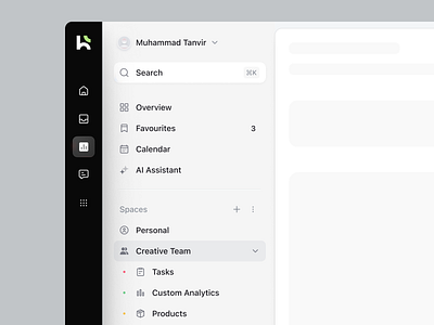 Dual-tier sidebar navigation clean ui dashboard light theme menu minimal nav bars nav menu navigation bar side nav sidebar sidebar navigation ui user interface ux web app