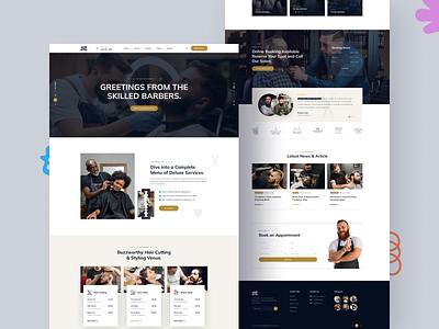 Barber Shop appdesign branding creative creative design design design idea designinspiration graphic design illustration logo product design trending design ui user flow user journey user research ux design