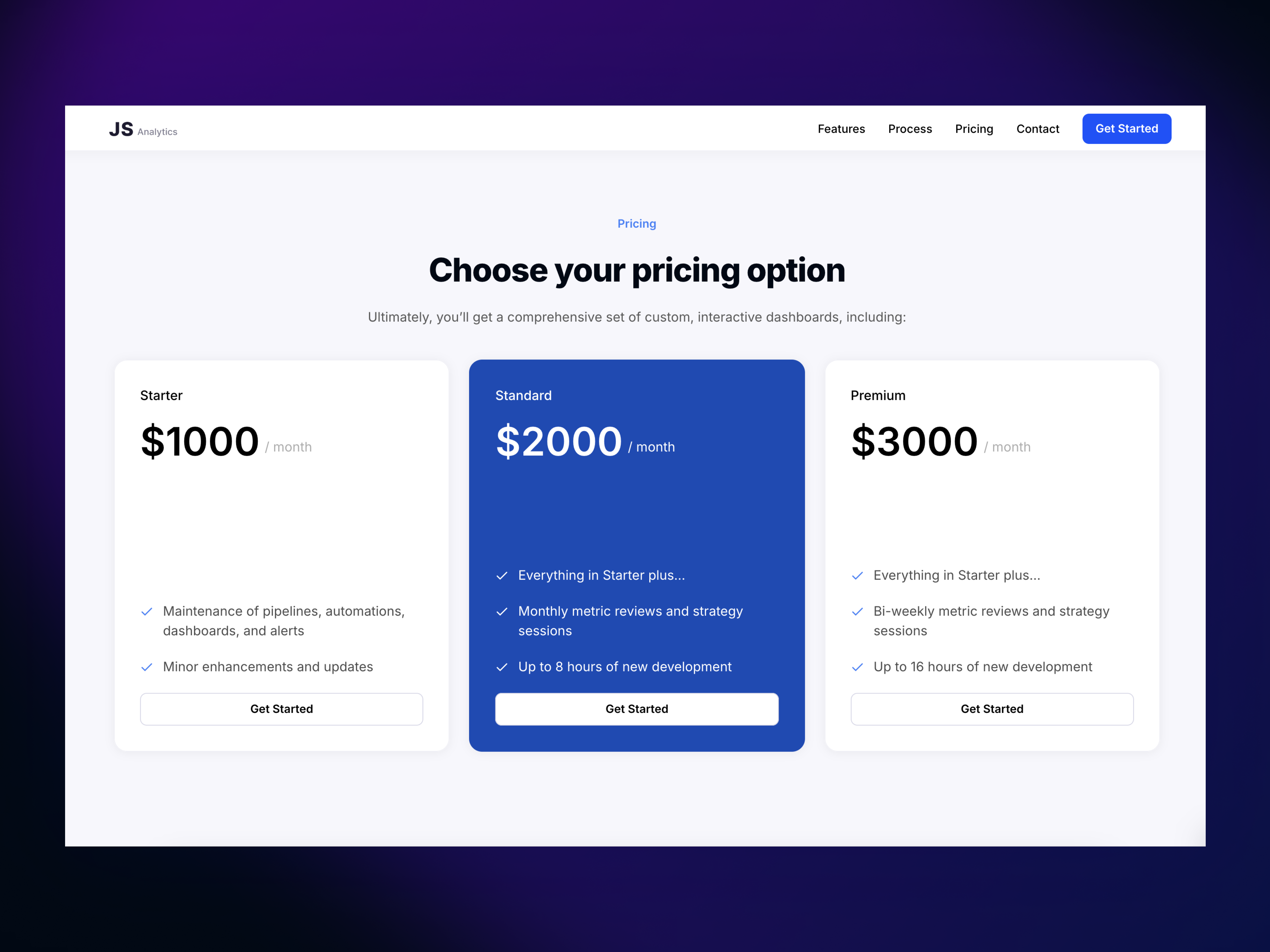 Pricing Section branding clean design figma flat framer get started landing page minimalist modern plan price pricing pricing plan saas subscribe subscription ui ux web