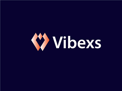 Vibexs logo design app icon brand identity corporate logo creative logo gradient logo letter v logo brand logo design logotype modern v v logo visual identity