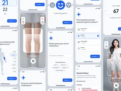 asklepios v2: AI Health & Wellness App - Smart Assistant UIUX ai health assistant ai health companion ai healthcare app blue clean digital health app health assistant health companion health tracker app health ui health ui kit healthcare app healthcare ui kit image recognition minimal mobile app modern virtual care wellness app wellness ui kit