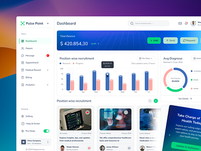 Medical Dashboard analytics card chart clean dashboard dashboard doctor doctor dashboard health healthcare saas hospital medic medical medical dashboard medicine product sidebar ui ux