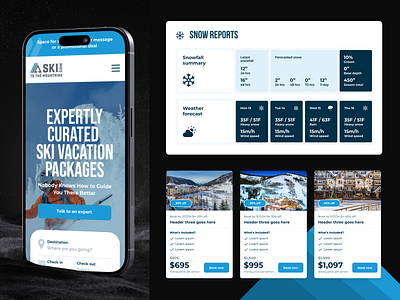 Ski.com - Website Design & SEO Improvement hotel resort ski subpage travel vacation