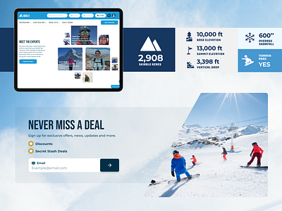 Ski.com - Website Design & SEO Improvement hotel ski skiing subpage travel vacation