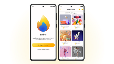 Ember animation branding crypto cryptocurrency digital art education logo motion graphics nft non fungible token simulation token tokens tutorial ui user experience user interface user research ux