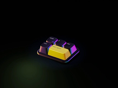 Start Again - 3D Keyboard Motion 3d 3dart colorfuldesign creativework keyboardmotion motiondesign simpledesign startagain