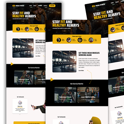 Gym and fitness website UI design 3d animation branding exercise fitness graphic design gym motion graphics ui website ym