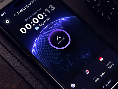 Argus VPN 3D animation mobile app design 3d 3d animation 3d art ai app app animation app design appdesign design e commerce ecommerce finance fintech ios mobile mobile app mobile app design mobileapp ui vpn