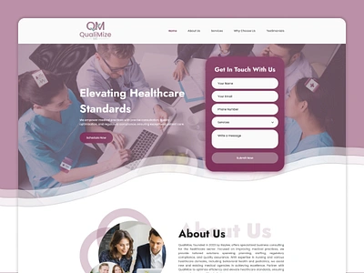 Quali Mize LLC | Healthcare Consulting Website Design (SEM) clean layout consulting website creative design healthcare consulting interactive design medical industry modern design professional ui responsive design sem design service based ui ui ux design user experience web design website concept