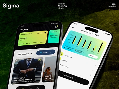 Sigma - Mobile UI/UX for Fintech Company app b2b banking banking app finance fintech mobile mobile app product design saas