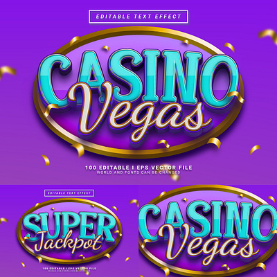 Casino Vegas Text Effect text game