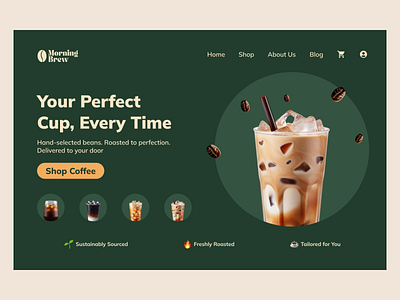 Coffee Store Landing Page 3d animation app branding brew cafe coffee coffeesite coffeeweb coffeewebsite graphic design logo motion graphics ui ux uxdesign web webdesign website websitedesign