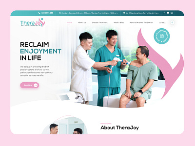 TheraJoy Website Design figma graphics design home page design landing page design layout design sudiptaexpert ui ux website design