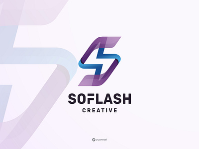 SOFLASH Creative Logo Design bolt bolt logo colorful creative logo design electric electricity energy gradient icon initial s letter s lightning logo power symbol thunder volt logo voltage voltus