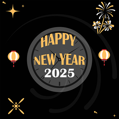 happy new year poster, banner, concept and background for 2025 background banner concept graphic design happy new year illustration poster