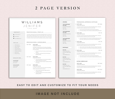 Professional, Modern Resume Design Template for Word & Pages job search success