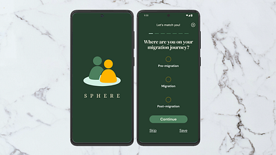 Sphere branding logo messaging app messaging platform migration product design ui user experience user interface user research