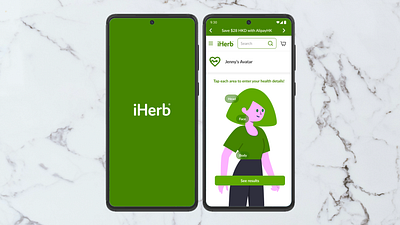 iHerb avatar customize ecommerce feature health iherb ui user experience user interface user research ux